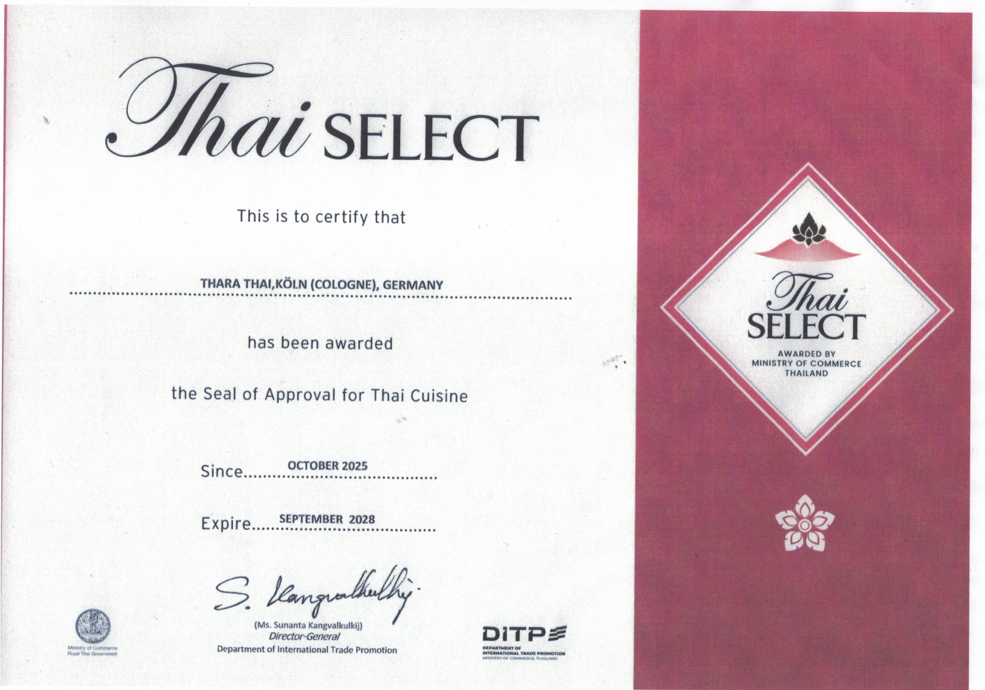 Thai Select Siegel